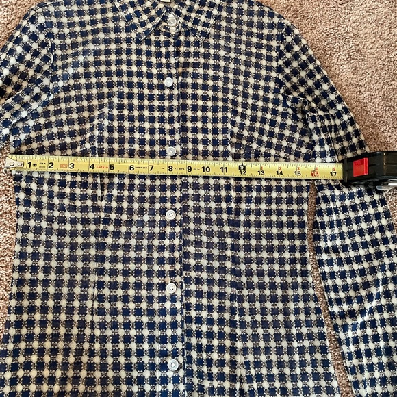 CAbi long sleeved blouse - size XS - navy and cream pattern - Picture 5 of 6